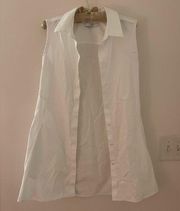 Foxcroft size 14 white tank (non iron) *small hole on front*