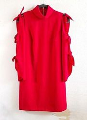Alex Marie Dress Crimson Red Nina Tie Sleeve Detail Midnight Mystery Sz 2 NWT