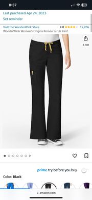 Black Scrub Pants