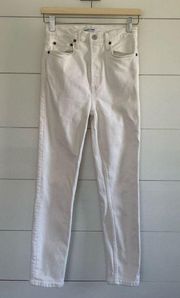 Re/Done 70s Straight Leg White Jeans Button fly