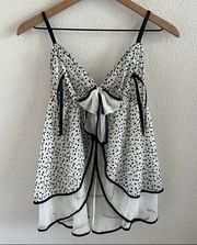 NWT Victoria’s Secret Black and White Lingerie Top Open Chest Large