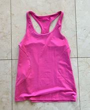 Zella Like New Hot Pink Racerback Tank Sz Small