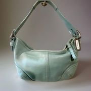 Vintage   Small Hobo Light Blue Baguette Bag