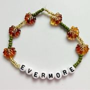 Eras Tour Friendship Bracelet Evermore with Leaf Beads