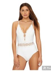 Muse Crochet one piece swimsuit             Size Midium White