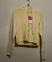 Wildfox Yellow Lemon Crop Hoodie XS Broken Dreams New NWT