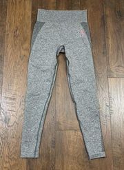 Gymshark  Flex High Waisted Leggings Charcoal Marl / Pink