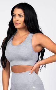 NEW  Seamless Camo Gray Strappy Sports Bra Large Athleisure