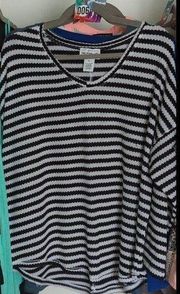 Black & white sweater lovingly worn Great for layering