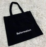 Reformation small black logo tote