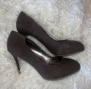 Madden Girl Gray Suede Heels