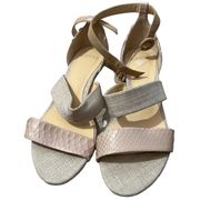 Alexandre Birman Nude Leather/Suede Sandals