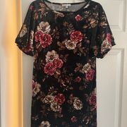 Velvet floral dress 👗