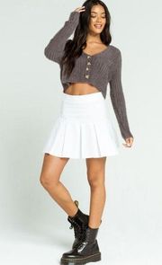 Sky and Sparrow Furry Crop Cardigan