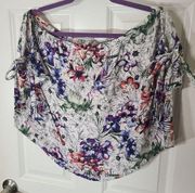 Gypsies and Moondust Off shoulder floral boho blouse