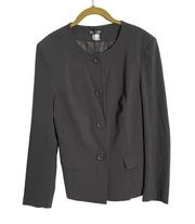 Venus NWT Charcoal Gray Button Down Cardigan Jacket 10