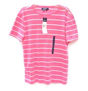 NWT M  Women’s Striped Shirt 100% Cotton Tee Top