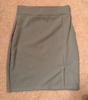 Green Split Mini Skirt