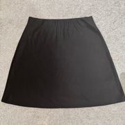 Women’s Solid Black A-Line Casual Mini Skirt