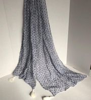 brand  Summer scarf, blue and white designs