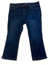 NEW YORK & COMPANY Soho Jeans Dark Rinse Legging Crop size 12