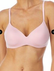 Litewear Pink Contour Wireless Bra, 36B