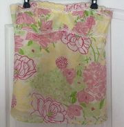 Vintage Silk Green, Pink, And White Floral Tube Top