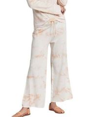 FAHERTY Oasis Terry Wide Leg Sweatpants Clementine Tie Dye XS NWT