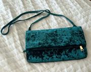 Teal Crushed Velvet Purse