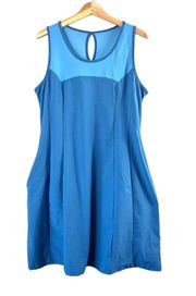 Blue Colorblock  Performance Luxury Dress XL