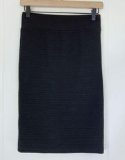 Sparkle & Fade Black Horizontal Ribbed Skirt S