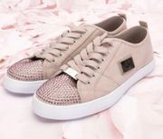 G by Guess Dusty Rose Bling Embellished Sneakers Mild NWOT
