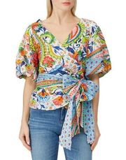 Amanda Uprichard Ashlyn Floral Wrap Blouse