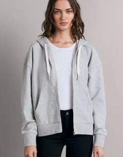 Rag & Bone Standard Issue Grey Full Zip Up Hooded Sweatshirt Women’s Size Medium