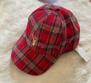Red Plaid Deer Baseball Hat