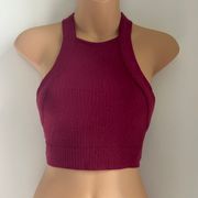 burgundy crop top