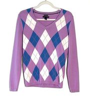 Tommy Hilfiger Argyle Pima Cotton Cardigan