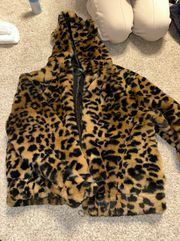 Wild Fable Cheetah Print Faux Fur Jacket