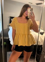 Yellow Gingham Top