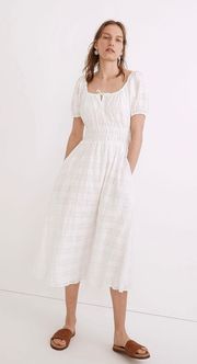 Sophia Midi Dress in Seersucker Check