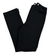 Vince Slim Fit Pull On Ponte Leggings Dress Pants Black Split Hem Size Small