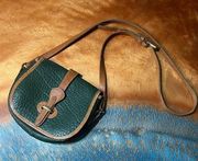 Vintage 90s Dooney & Bourke Green All Weather Leather Crossbody bag