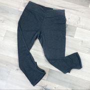 New York Laundry Cutouts Jersey Knit Crop Leggings Charcoal Small NWT