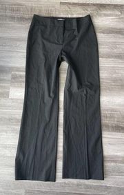 Tahari Black Dress Pants Size 10 Straight Wide Leg Crepe B1