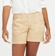 Spanx 6 inch Twill Shorts Almond 20358R Size Medium NWT