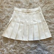 White Pleated Skirt