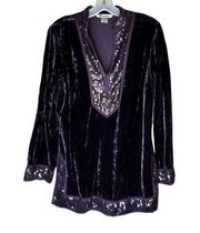 Nygard Velvet Sequin Top