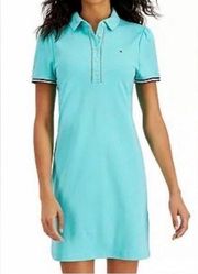 Tommy Hilfiger Aqua Mint Polo Dress Size OX)