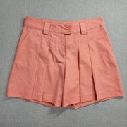 Lady Hagen Womens Shorts Size 8 Citrus Coral Sussex Pleated Golf Tennis Sports