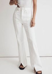 Madewell Baggy Flare White Denim Jeans Size 24